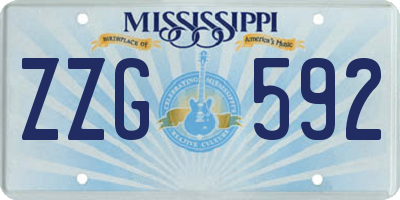 MS license plate ZZG592