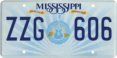 MS license plate ZZG606