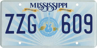 MS license plate ZZG609