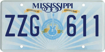 MS license plate ZZG611