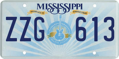 MS license plate ZZG613