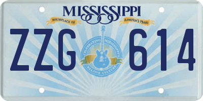 MS license plate ZZG614