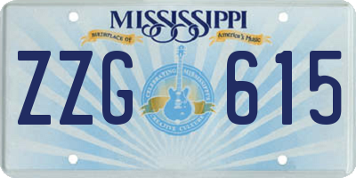 MS license plate ZZG615