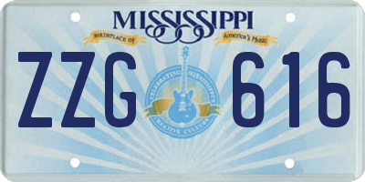 MS license plate ZZG616