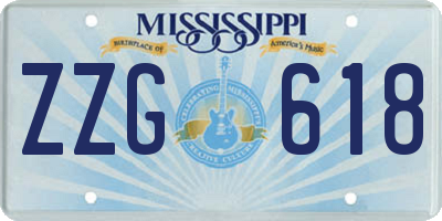 MS license plate ZZG618