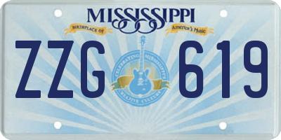 MS license plate ZZG619