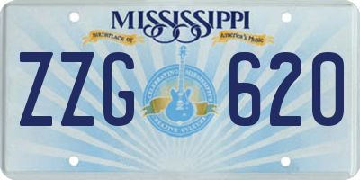 MS license plate ZZG620