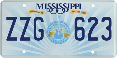 MS license plate ZZG623