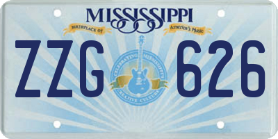 MS license plate ZZG626