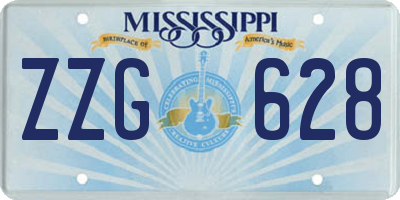 MS license plate ZZG628