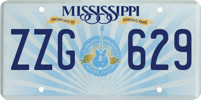 MS license plate ZZG629