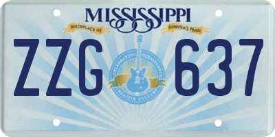 MS license plate ZZG637