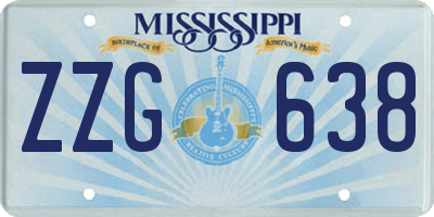 MS license plate ZZG638