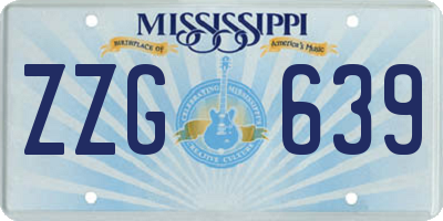 MS license plate ZZG639