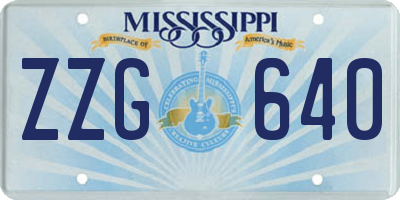 MS license plate ZZG640