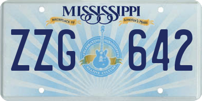MS license plate ZZG642