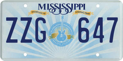MS license plate ZZG647