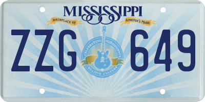 MS license plate ZZG649