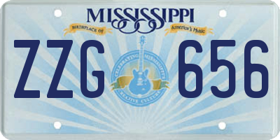 MS license plate ZZG656