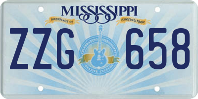MS license plate ZZG658