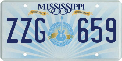 MS license plate ZZG659