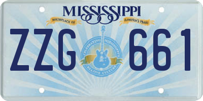 MS license plate ZZG661