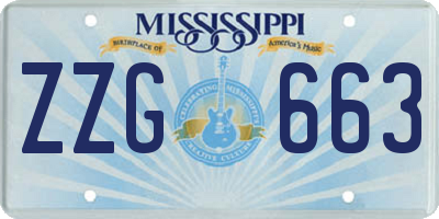 MS license plate ZZG663