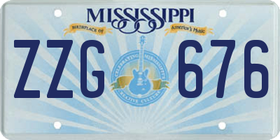 MS license plate ZZG676