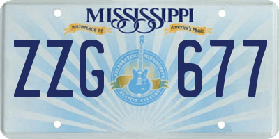 MS license plate ZZG677