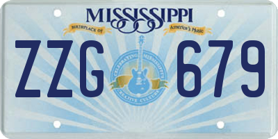 MS license plate ZZG679