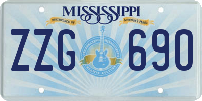MS license plate ZZG690