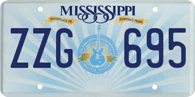 MS license plate ZZG695