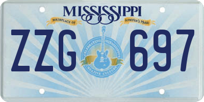 MS license plate ZZG697