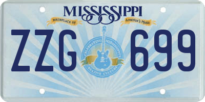 MS license plate ZZG699