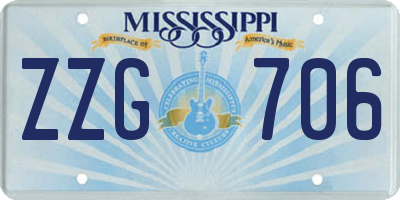 MS license plate ZZG706