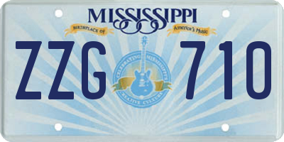 MS license plate ZZG710