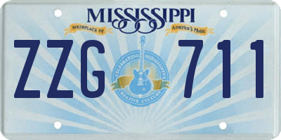 MS license plate ZZG711