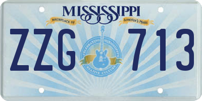 MS license plate ZZG713