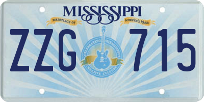 MS license plate ZZG715