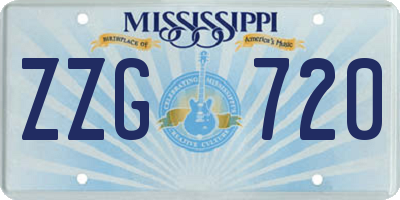 MS license plate ZZG720