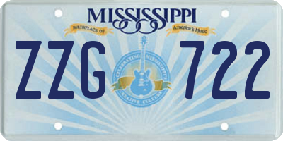 MS license plate ZZG722