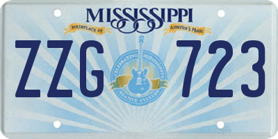 MS license plate ZZG723