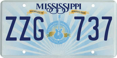MS license plate ZZG737