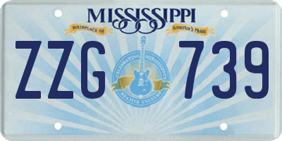 MS license plate ZZG739