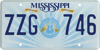 MS license plate ZZG746