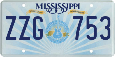 MS license plate ZZG753