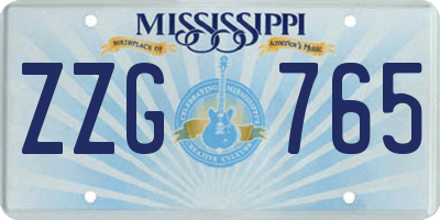 MS license plate ZZG765