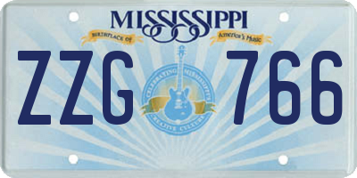 MS license plate ZZG766