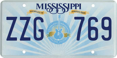 MS license plate ZZG769