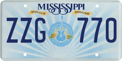 MS license plate ZZG770